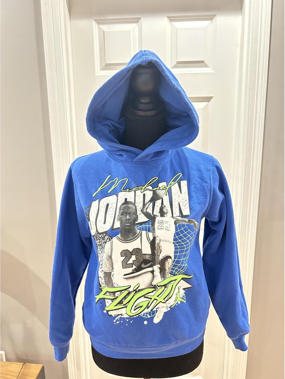 Michael Jordan Flight Blue Hoodie Sweatshirt Boys 10-12